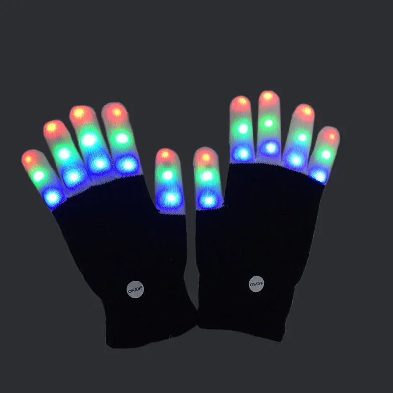 Warm Colorful Flashing Led Christmas Day Hot Sale Finger Gloves - Mooth Shop