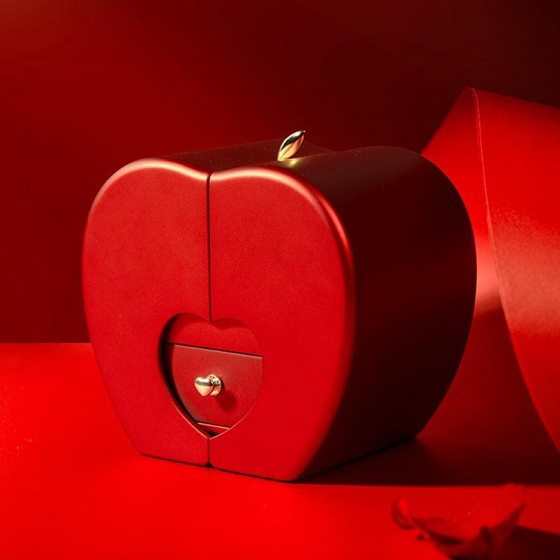 Joyero Manzana Rojo Rosa Eterno - Mooth Shop