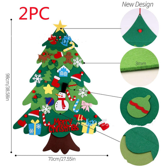 Children's DIY felt Christmas tree with lights - Mooth Shop