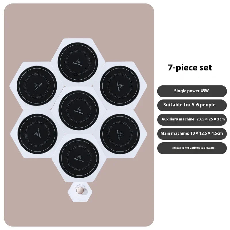 Calentador de Alimentos Eléctrico con Control Temperatura Ajustable 7 pieza-Mooth Shop-PNG