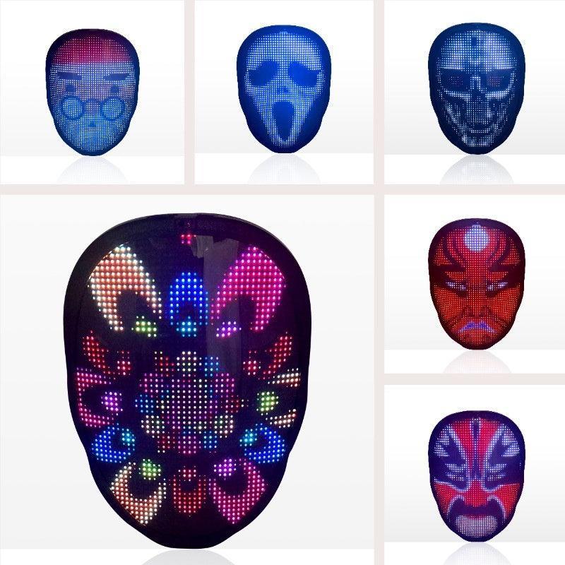 Halloween Face Masks Full Color LED Luminous - Mooth Shop