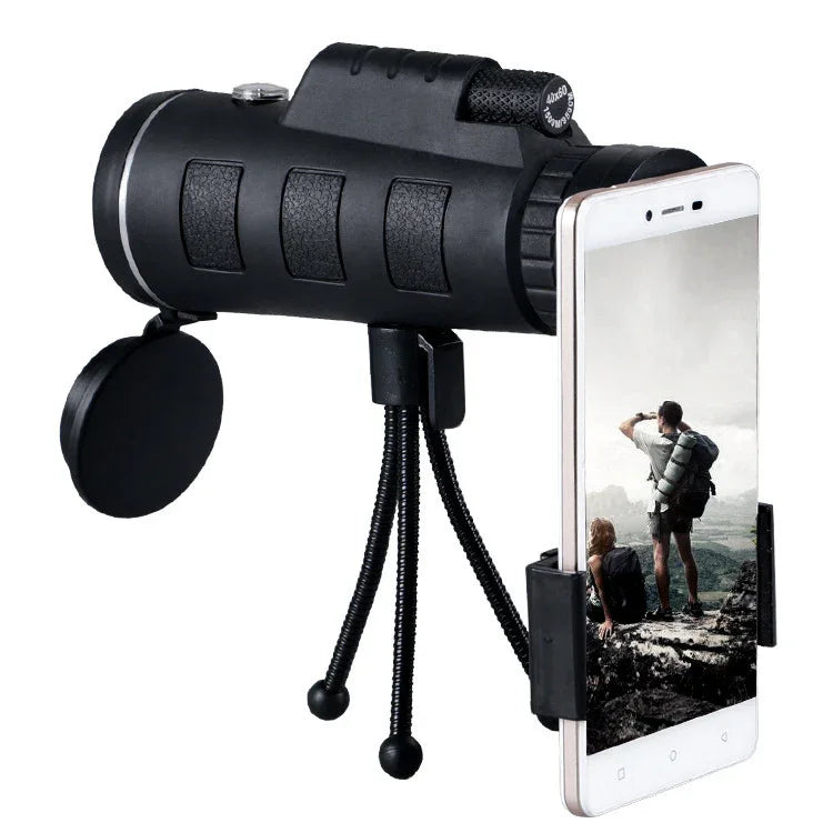 Compatible with Apple, Monocular Telescope Zoom Scope with Compass Phone Clip Tripod - Mooth Shop