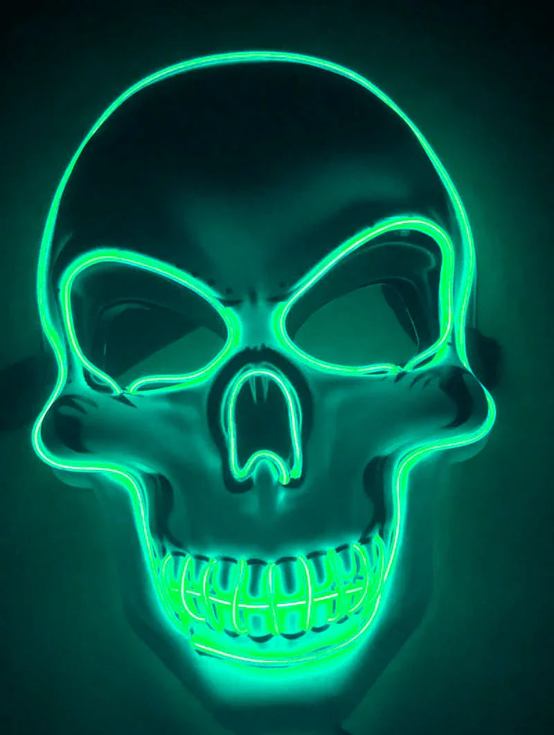 Halloween Skeleton Mask LED Glow Scary Mask - Mooth Shop