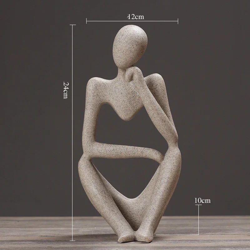 Creative Abstract Character Jane Ou Thinker Ornaments Living Room Home Accessories Wedding Gifts - Mooth Shop
