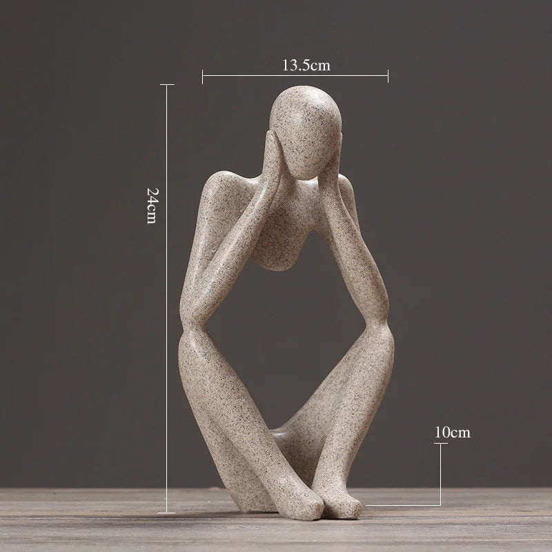Creative Abstract Character Jane Ou Thinker Ornaments Living Room Home Accessories Wedding Gifts - Mooth Shop