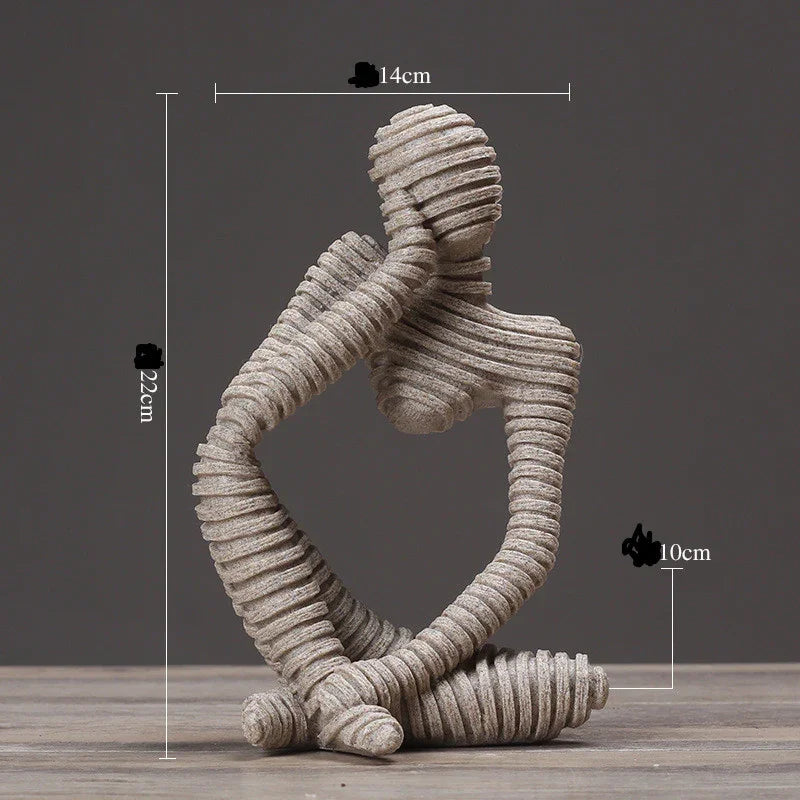 Creative Abstract Character Jane Ou Thinker Ornaments Living Room Home Accessories Wedding Gifts - Mooth Shop