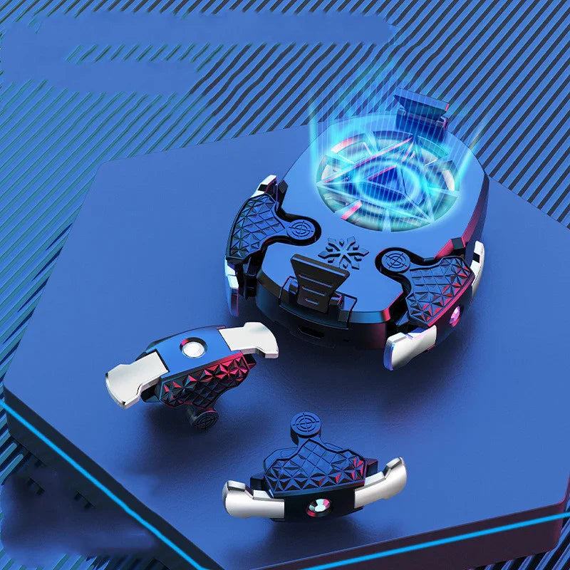 Compatible With Apple, Multi-function Mobile Phone USB Game Cooler System Cooling Fan Gamepad Holder Stand Radiator For Phone - Mooth Shop