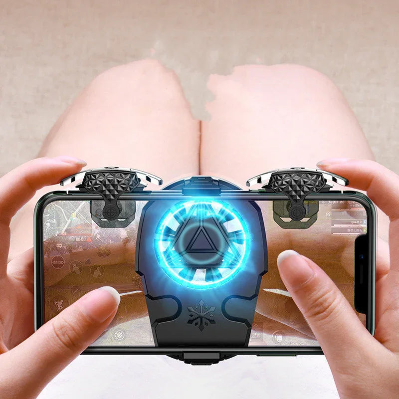 Compatible With Apple, Multi-function Mobile Phone USB Game Cooler System Cooling Fan Gamepad Holder Stand Radiator For Phone - Mooth Shop