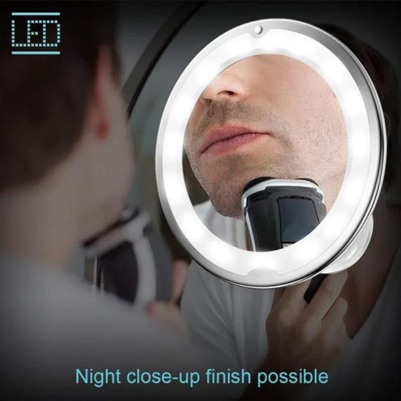 Espejo de Maquillaje LED 10x con Iluminación de 360° - Mooth Shop