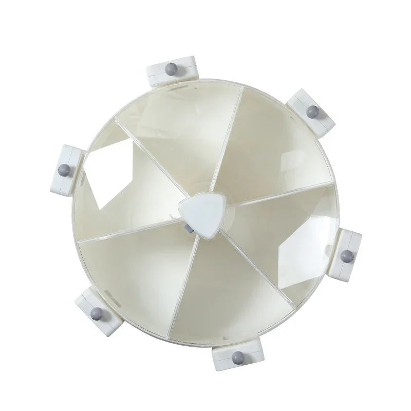 Wall-Mounted Grain Dispenser Compartments Dry Food Dispenser Rotating Cereal For Kitchen Gadget - Mooth Shop