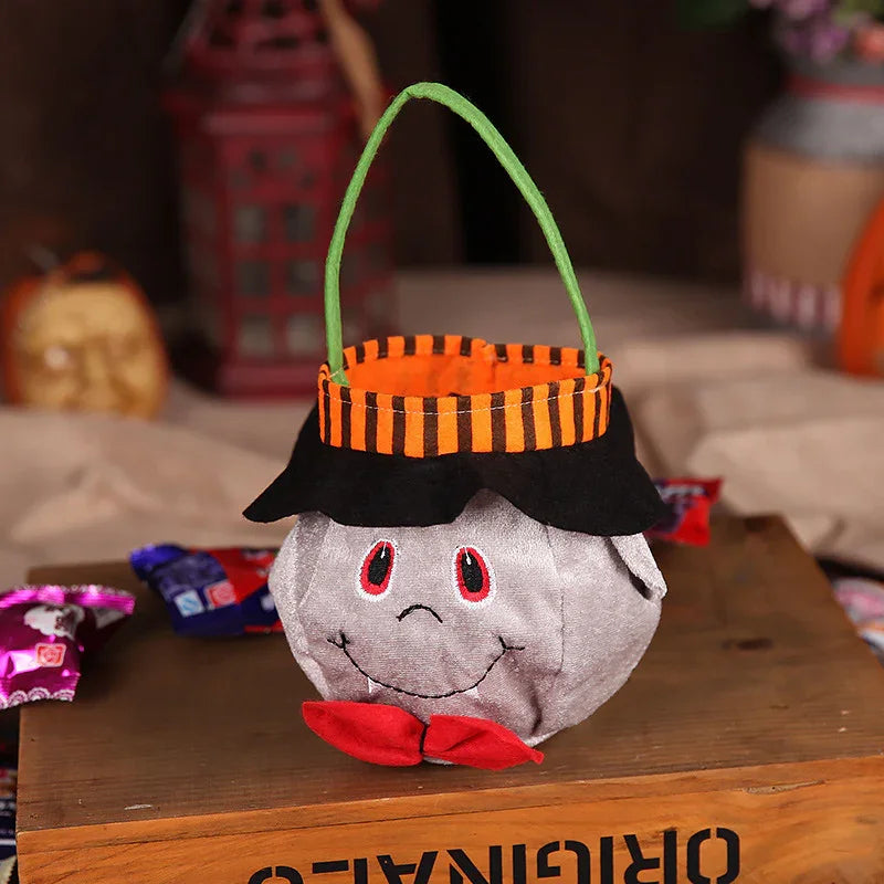 Cute Halloween Candy Bag Halloween Pumpkin Pattern Portable Handbag Cosplay Props Gift Basket Kids Gifts - Mooth Shop