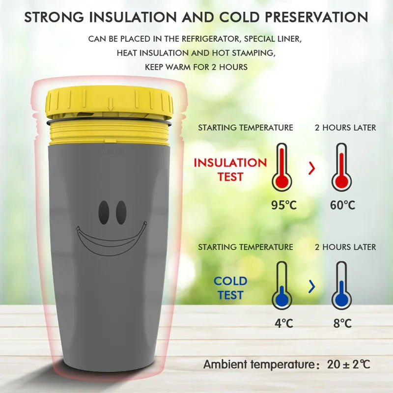 No Cover Twist Cup Travel Portable Cup Double Insulation Tumbler Straw Sippy Water Bottles Portable For Children Adults - Mooth Shop