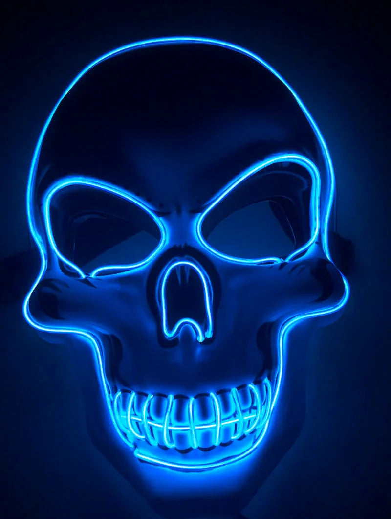 Halloween Skeleton Mask LED Glow Scary Mask - Mooth Shop