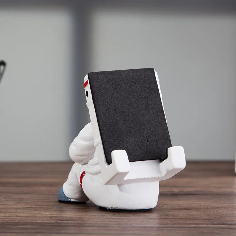 Simple Astronaut Mobile Phone Stand Student Desktop Holder Cute Spaceman Cell Phone Holder Creative Gift Small Desk Decoration - Mooth Shop