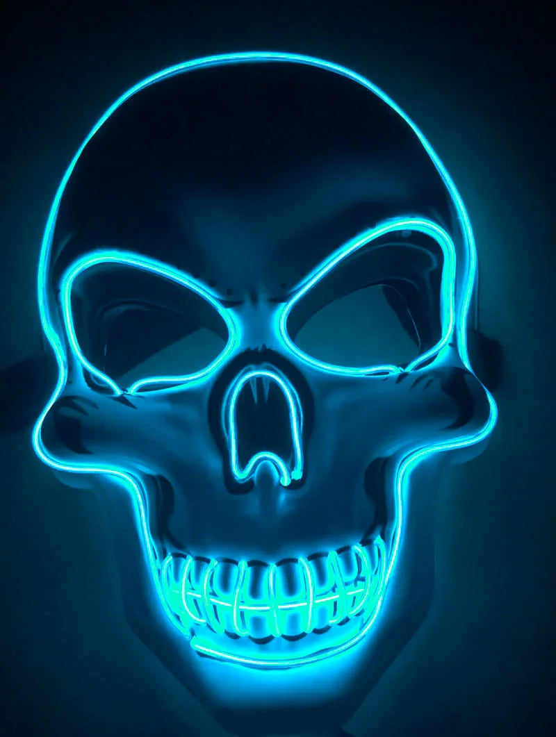 Halloween Skeleton Mask LED Glow Scary Mask - Mooth Shop
