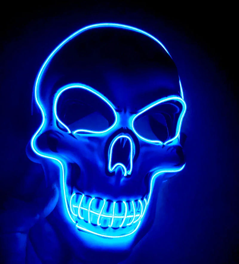 Halloween Skeleton Mask LED Glow Scary Mask - Mooth Shop