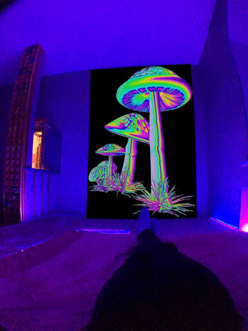 UV Fluorescent Tapestry Psychedelic - Mooth Shop