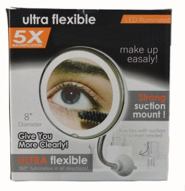 Espejo de Maquillaje LED 10x con Iluminación de 360°