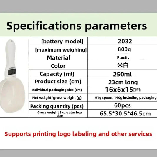 Báscula Electrónica Para Pesar Alimentos Para Mascotas - Mooth Shop