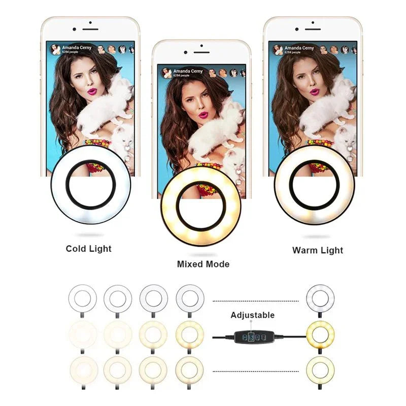 Soporte Flexible Para Teléfono Con Anillo de Luz - Mooth Shop