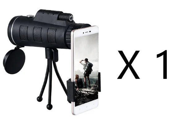Compatible with Apple, Monocular Telescope Zoom Scope with Compass Phone Clip Tripod - Mooth Shop