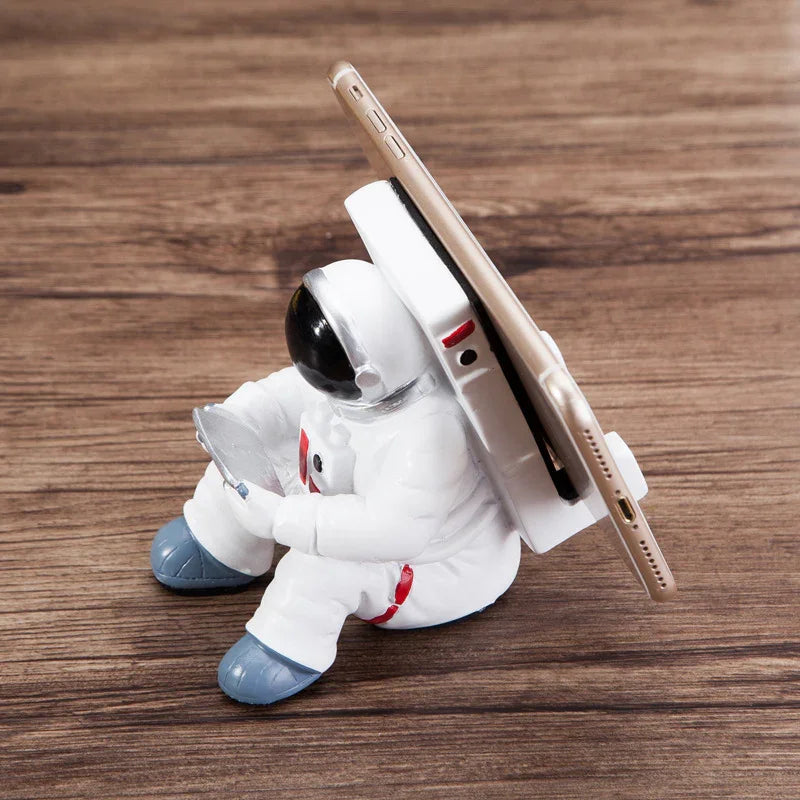 Simple Astronaut Mobile Phone Stand Student Desktop Holder Cute Spaceman Cell Phone Holder Creative Gift Small Desk Decoration - Mooth Shop