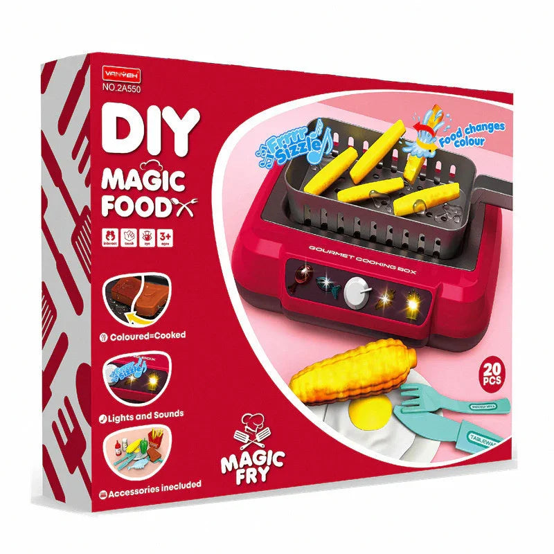 Induction Kitchen Cooking Toys Diy Children's Play House Toy Food Recognize Change Color Toys Kids Gifts - Mooth Shop
