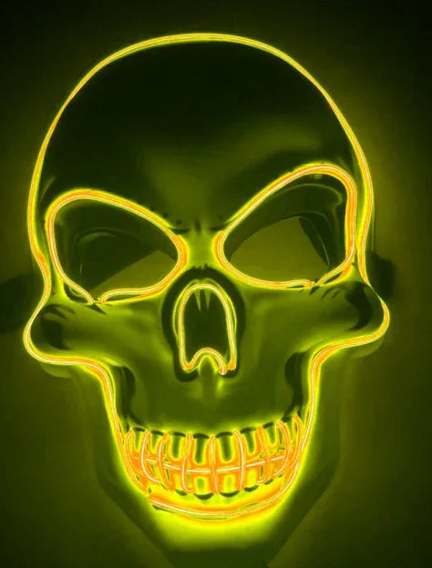 Halloween Skeleton Mask LED Glow Scary Mask - Mooth Shop