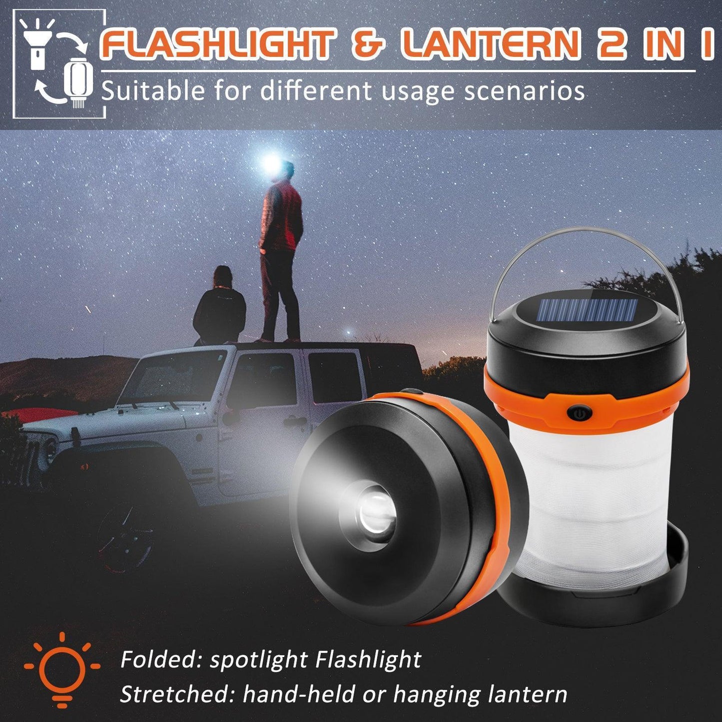 Wanjo Collapsible LED Solar - Mooth Shop