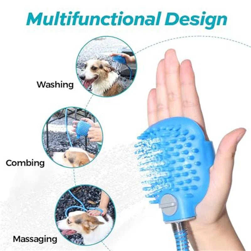 Manguera y Ducha de Silicona Para Mascotas