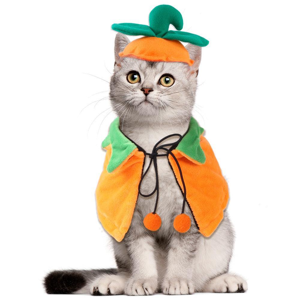 Halloween Pumpkin Double-sided Dog Cloak Cat Halloween Ornaments - Mooth Shop