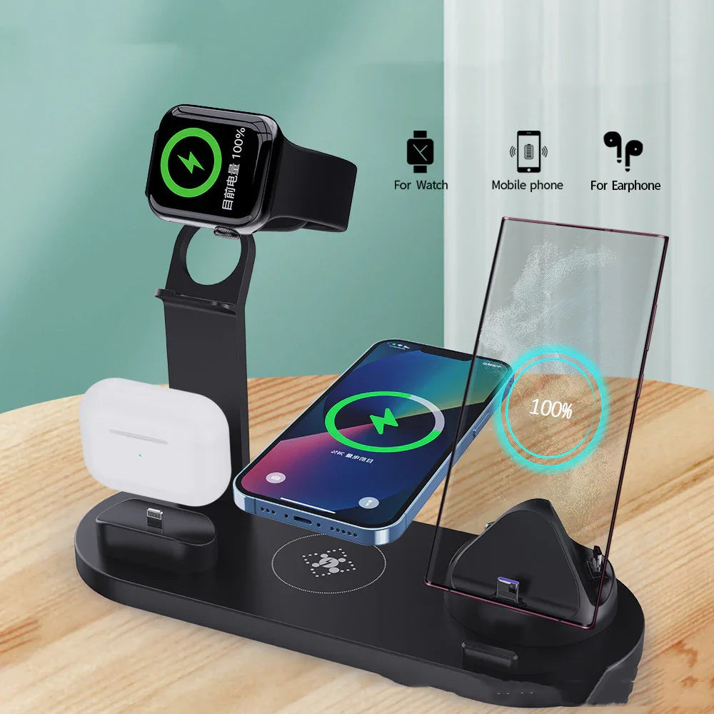 Plastic 3 In 1 Wireless Charger Stand Fast - Mooth Shop