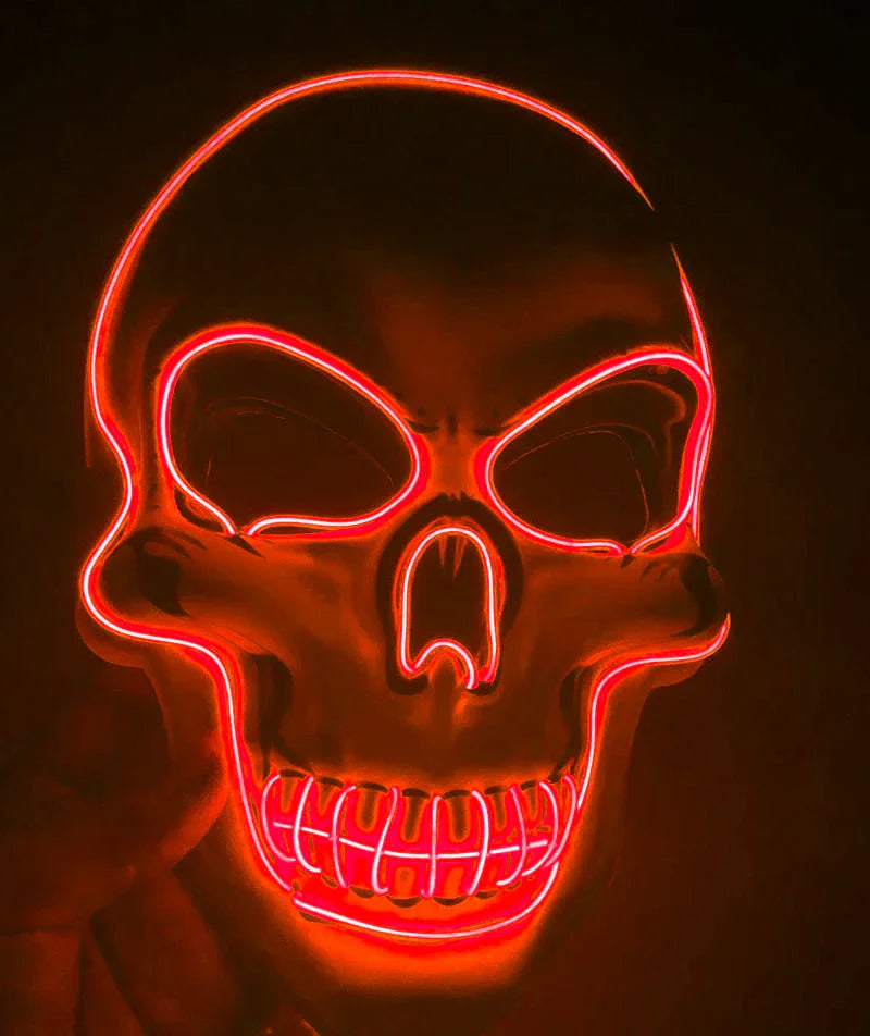Halloween Skeleton Mask LED Glow Scary Mask - Mooth Shop