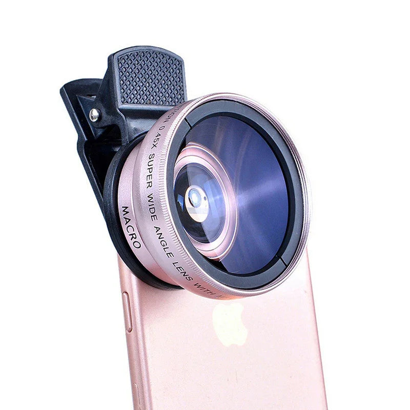 Mobile phone lens 0.45Xwide angle 12.5 times the macro external lens photography camera universal HD Combo - Mooth Shop