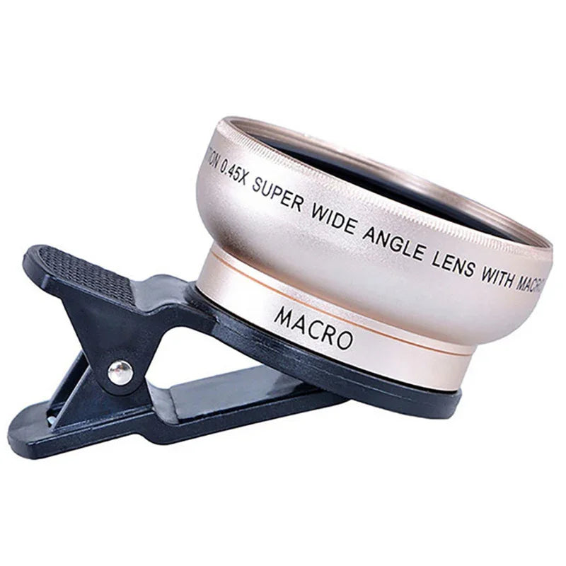 Mobile phone lens 0.45Xwide angle 12.5 times the macro external lens photography camera universal HD Combo - Mooth Shop