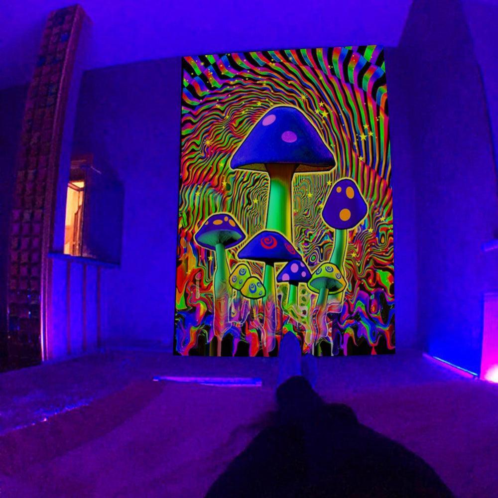 UV Fluorescent Tapestry Psychedelic - Mooth Shop