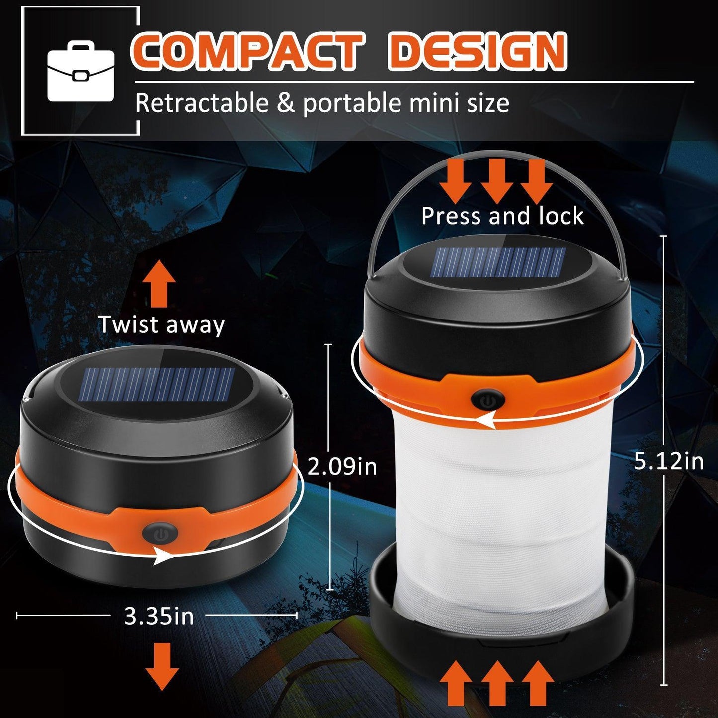 Wanjo Collapsible LED Solar - Mooth Shop