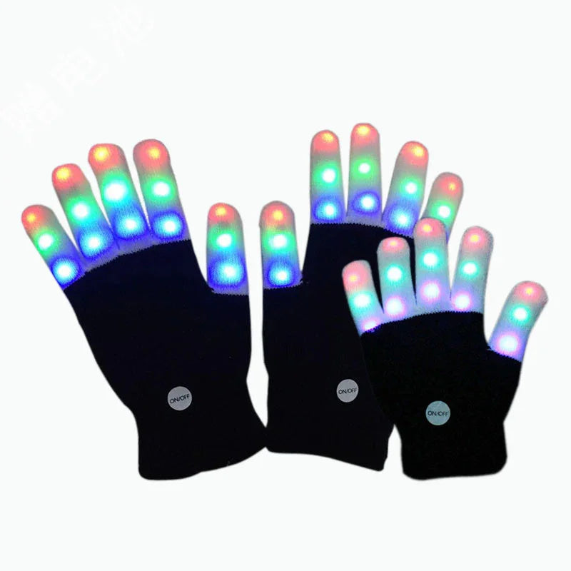 Warm Colorful Flashing Led Christmas Day Hot Sale Finger Gloves - Mooth Shop