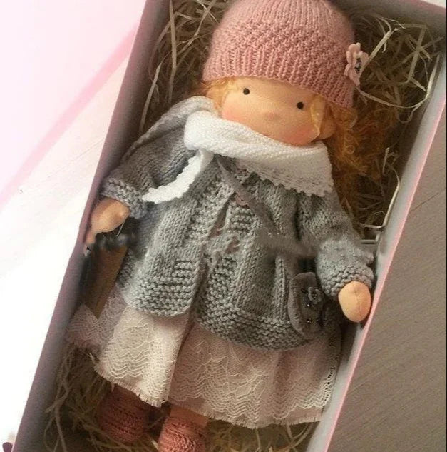 Handmade Plush Doll Golden Curly Girl Finished Product - Mooth Shop