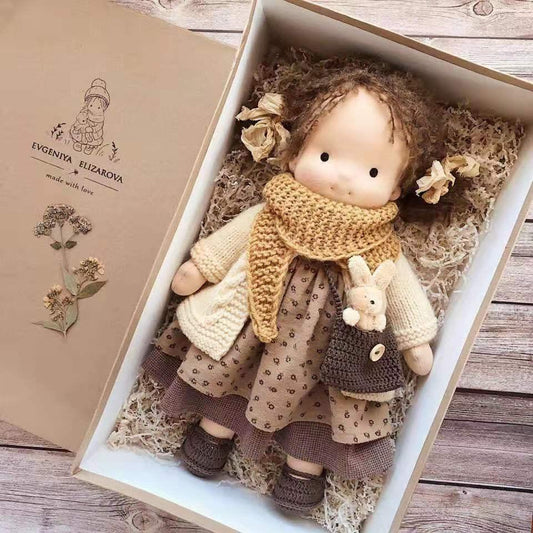 Handmade Plush Doll Golden Curly Girl Finished Product - Mooth Shop