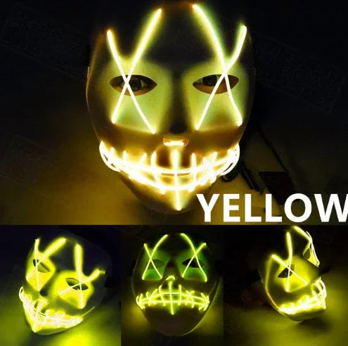 Halloween Led Glowing Full Face Mask - Mooth Shop