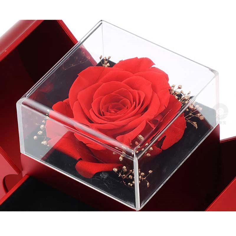 Joyero Manzana Rojo Rosa Eterno - Mooth Shop