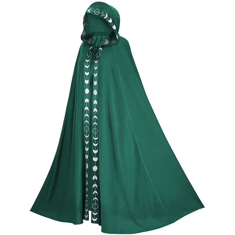 Hooded Cloak Medieval Renaissance 5 Color Printed Cloak Halloween Cosplay Costume New Fashion Festival Play Costume Halloween Costumes - Mooth Shop