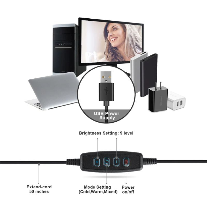 Soporte Flexible Para Teléfono Con Anillo de Luz