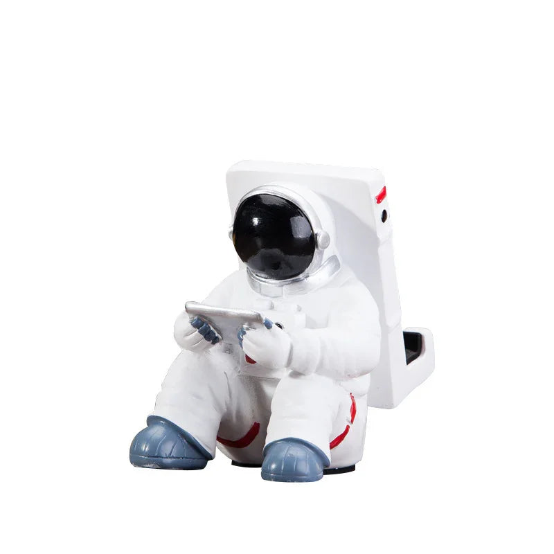 Simple Astronaut Mobile Phone Stand Student Desktop Holder Cute Spaceman Cell Phone Holder Creative Gift Small Desk Decoration - Mooth Shop