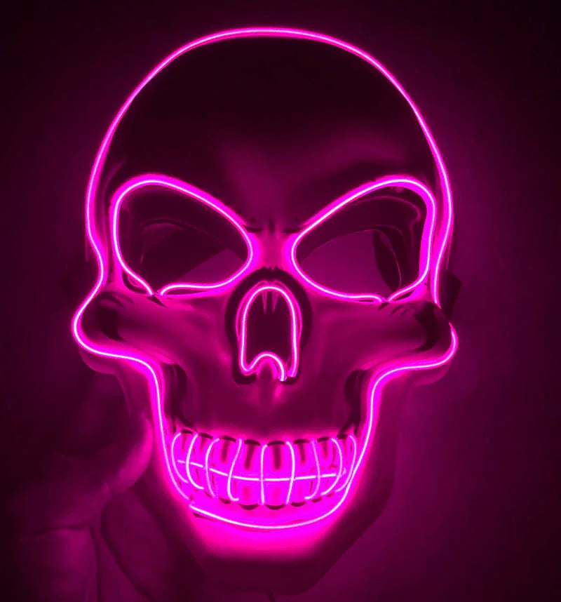 Halloween Skeleton Mask LED Glow Scary Mask - Mooth Shop