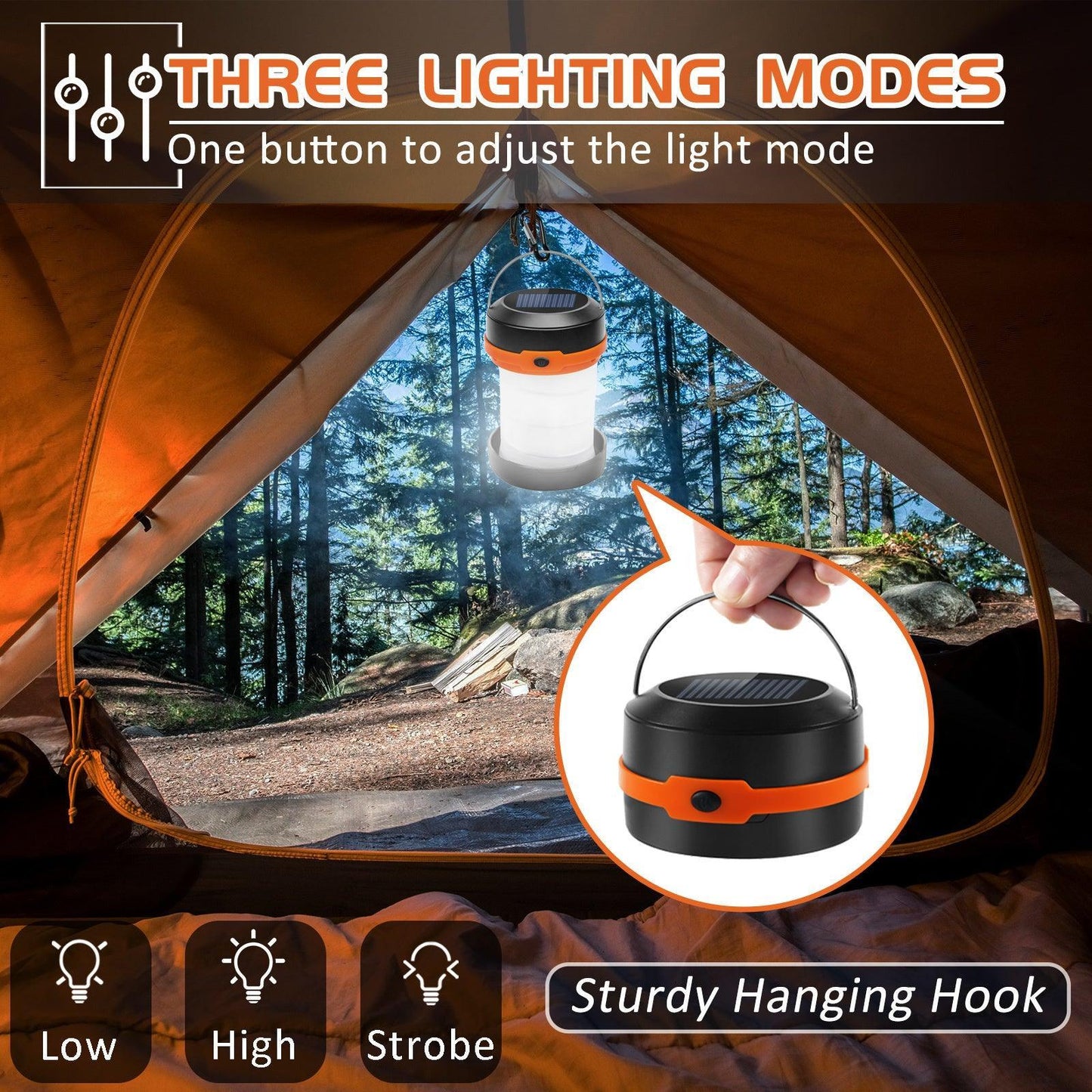 Wanjo Collapsible LED Solar - Mooth Shop