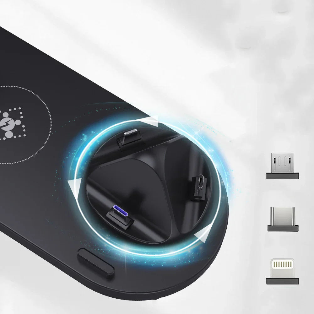Plastic 3 In 1 Wireless Charger Stand Fast - Mooth Shop