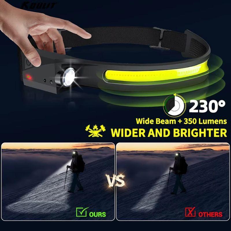 Linterna Frontal COB Impermeable - Mooth Shop