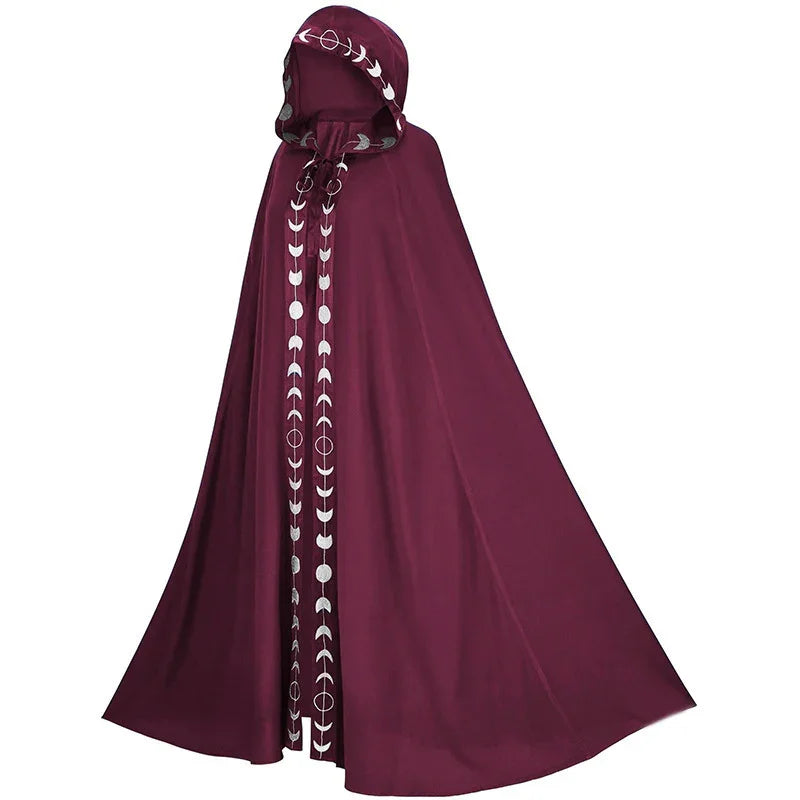 Hooded Cloak Medieval Renaissance 5 Color Printed Cloak Halloween Cosplay Costume New Fashion Festival Play Costume Halloween Costumes - Mooth Shop